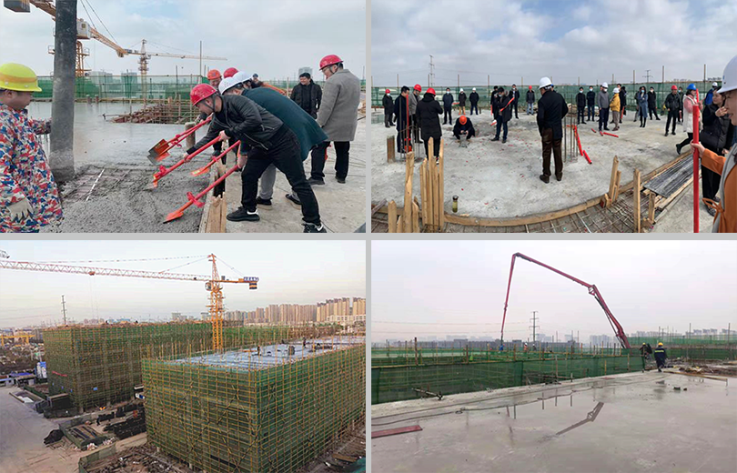 武漢東新電子技工學校新校區建設主體結構封頂